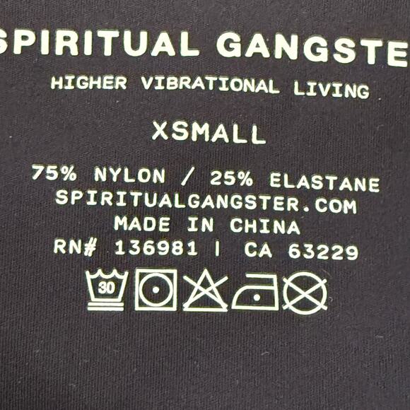SpIRITUAL GANGSTER | Black Nirvana Lotus 7/8 Legging | Extra Small - Picture 5 of 7